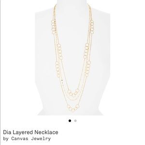 CANVAS Dia Layered three strand necklace